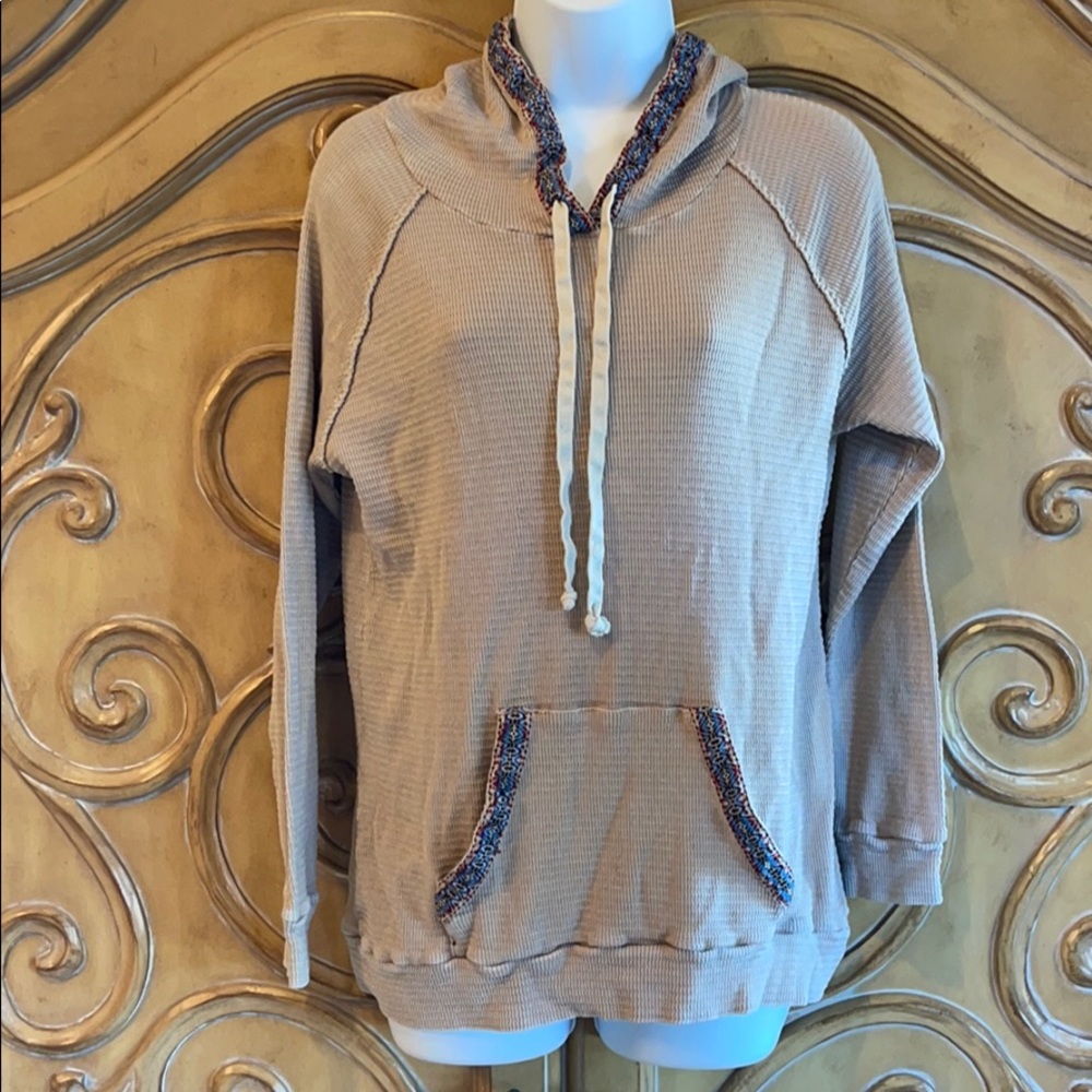Americanable ribbon trimmed hoodie